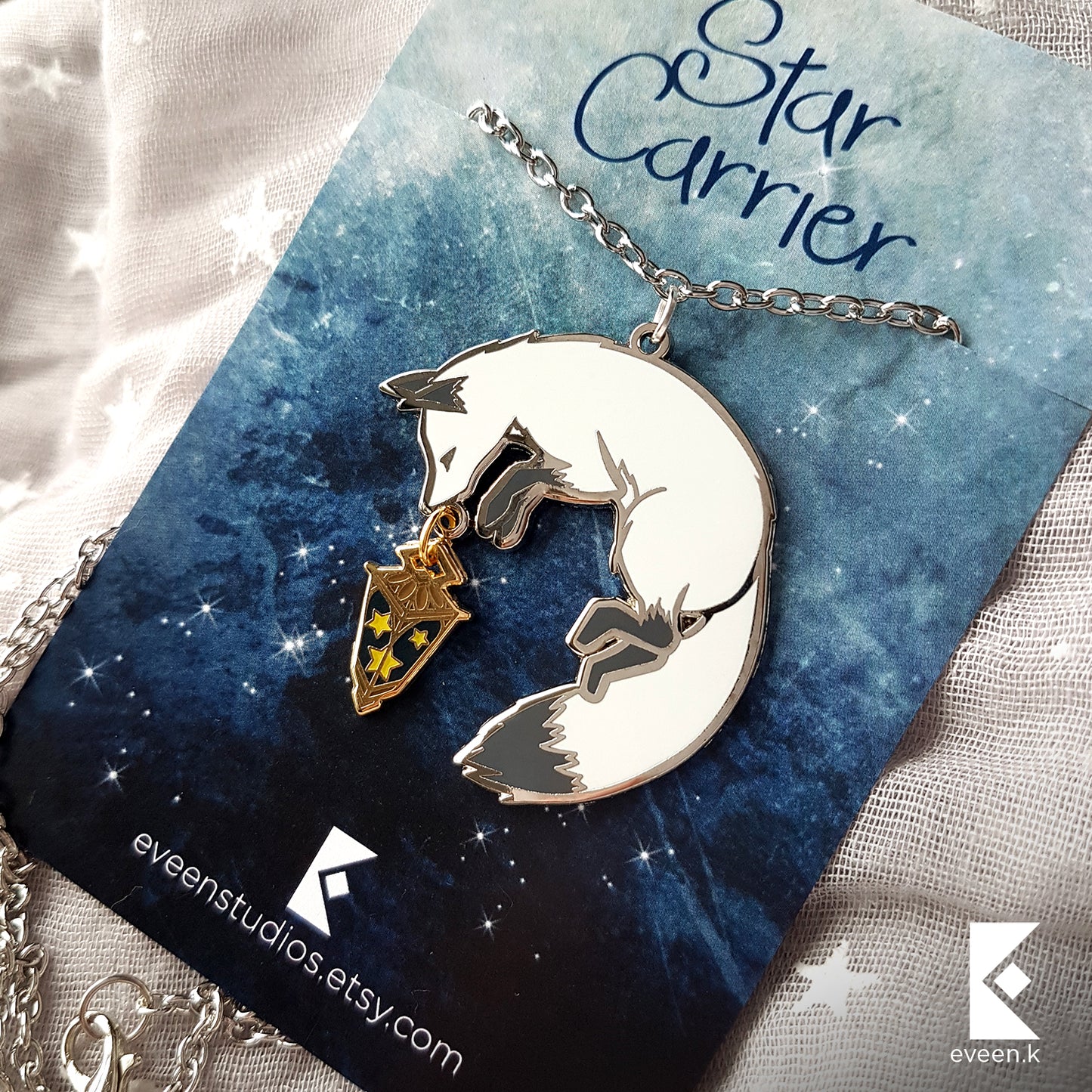 Silver Fox Star Carrier Necklace