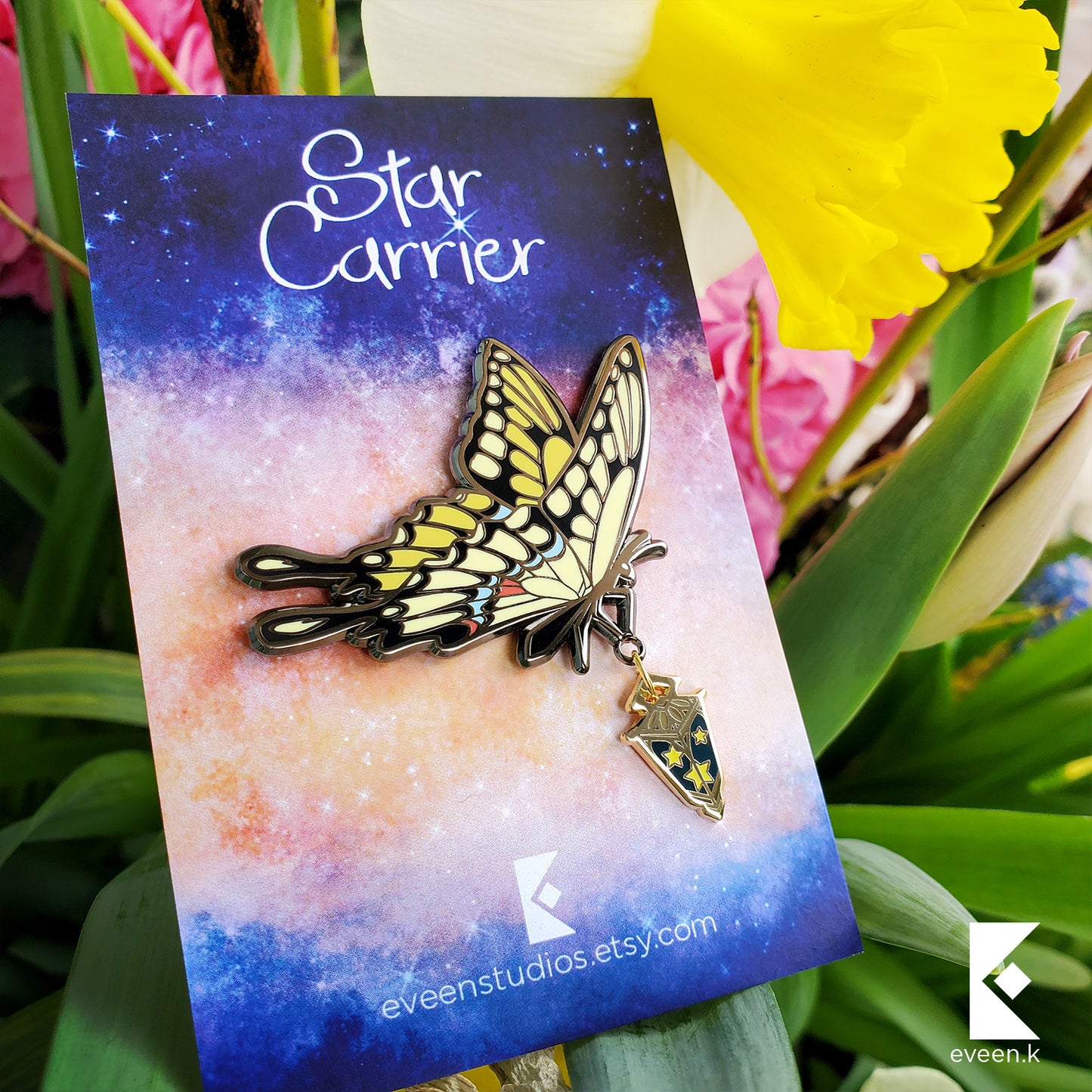 Butterfly Star Carrier Enamel Pin